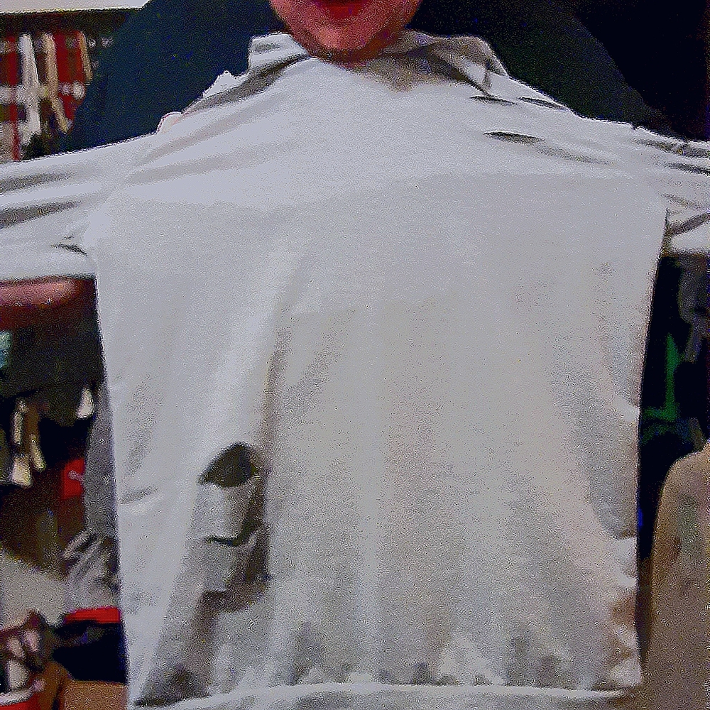 NWOT Long sleeved grey distressed look